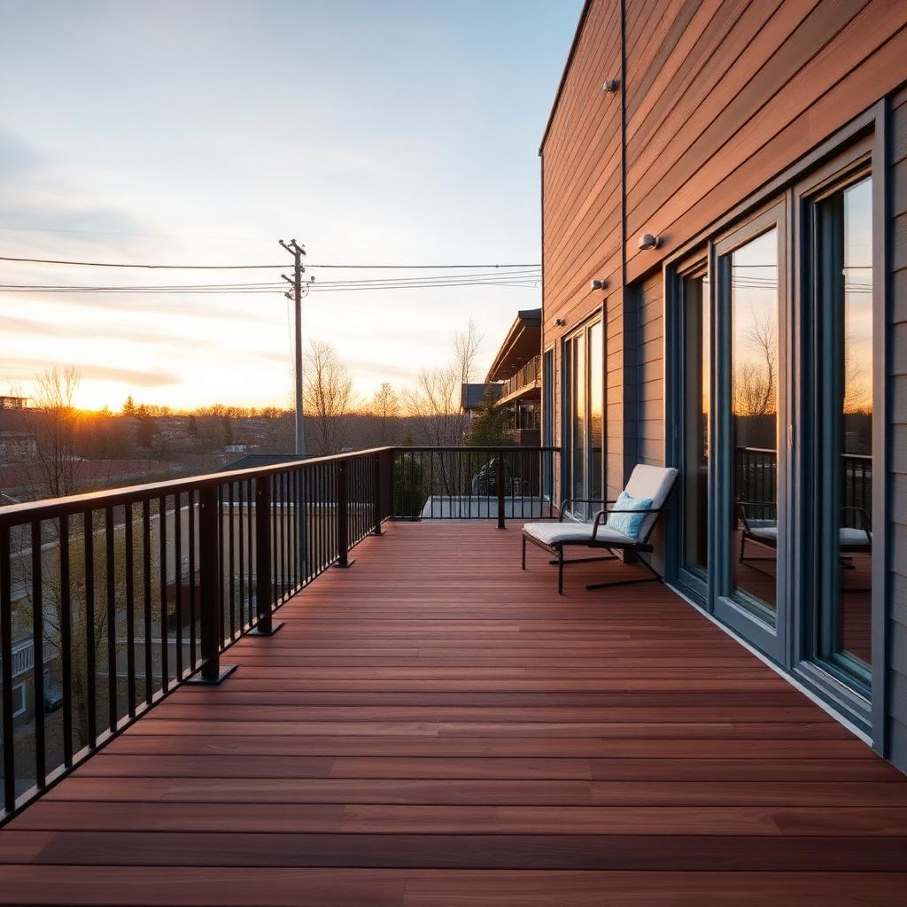 Terrasse et balcon en cèdre — Terrasses · LaSalle, QC · Ropak Construction