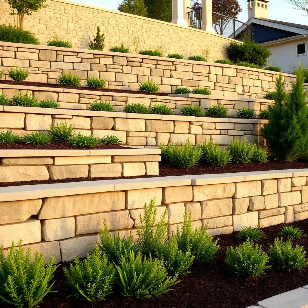 Mur de soutènement et aménagement — Aménagement paysager · LaSalle, QC · Ropak Construction